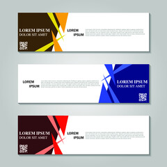 Vector abstract design banner template.