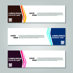 Vector abstract design banner template.