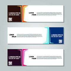 Vector abstract design banner template.