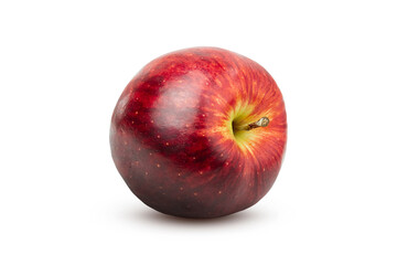 Side view of apple fruit isolated on white background