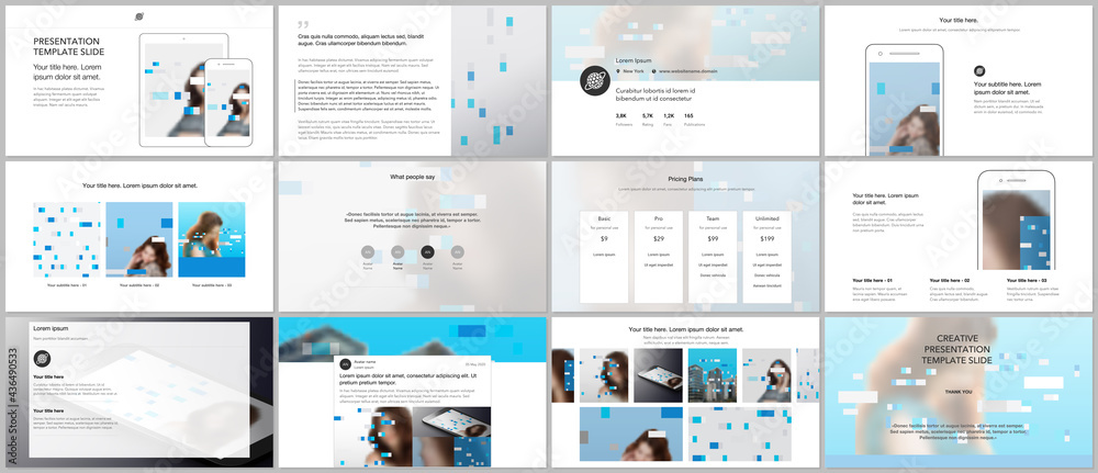 Poster presentation design vector templates, multipurpose template for presentation slide, flyer, brochure 