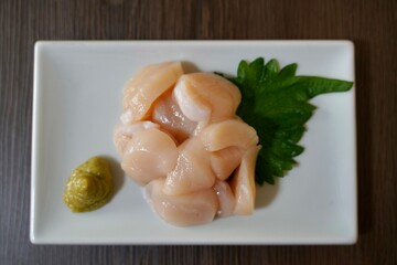 ホタテの刺身
