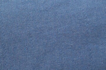 Blue fabric texture background. Textile background with copy space. Space for text.