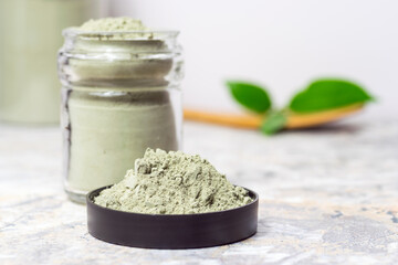 French natural green clay, powder cleansing mask