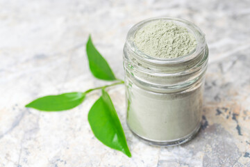 French natural green clay, powder cleansing mask