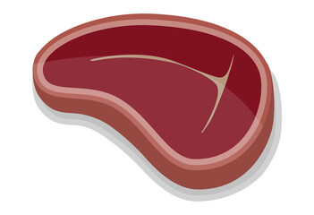 Beef Meat Steak Icons Set. Vector illustration