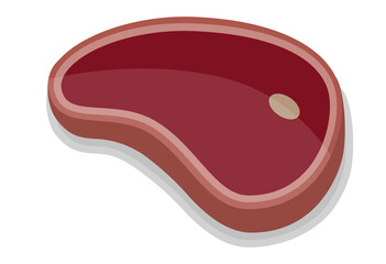 Beef Meat Steak Icons Set. Vector illustration