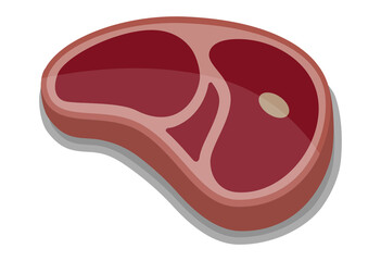 Beef Meat Steak Icons Set. Vector illustration