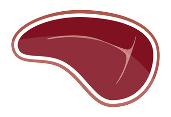 Beef Meat Steak Icons Set. Vector illustration