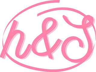h for heels and s for shoes, pink notes on white background