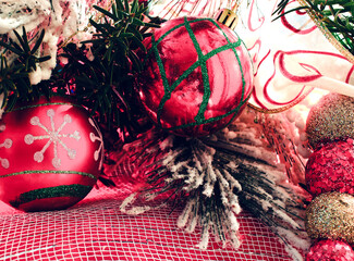 Bright Christmas Ornaments Under the Tree