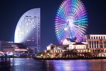 横浜みなとみらいの夜景