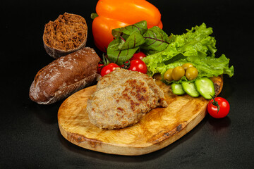Homemade roasted cutlet minced meat
