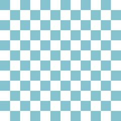 White and blue checkered pattern, square
