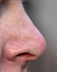 Fototapeta premium Close-up of a woman's nose.