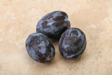 Ripe sweet and tasty plum