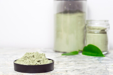 French natural green clay, powder cleansing mask