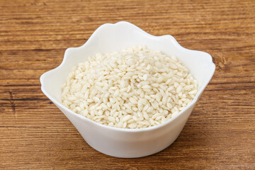 Raw arborio rice for Risotto