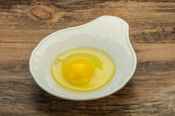 Raw Chicken egg in the bowl
