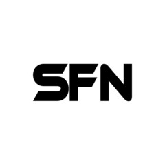 SFN letter logo design with white background in illustrator, vector logo modern alphabet font overlap style. calligraphy designs for logo, Poster, Invitation, etc.
