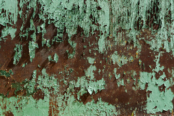 The texture of a stone wall, floors, concrete destruction, metal corrosion and rusty antiquity, the basis of building iron and floors, chips and paint smears