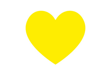 Yellow heart icon flat design