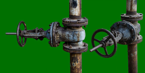 Gas interrupter equipment on a green background.