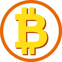 Obraz premium Bitcoin icon sign design