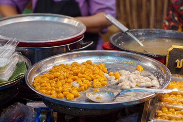 Fish egg dessert. Thai traditional recipe