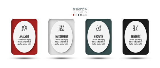 Business concept infographic template with option.