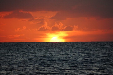 sunset over the sea