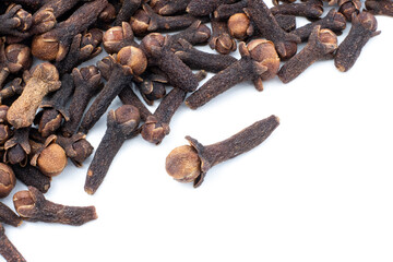 Dry spice Clove isolated on white background