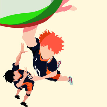 Ilustraci&oacute;n del anime Haikyuu abstracta