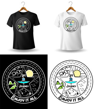 Vector T-shirt design template.