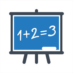 School learning icon. Vector and glyph