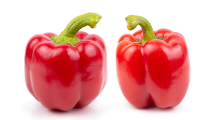 red pepper isolated on white background close up