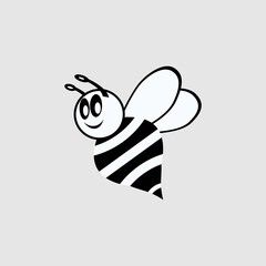 icon bee images logo vector design 