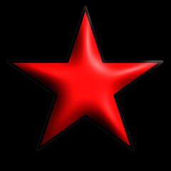 Obraz premium Roter Stern dreidimensional