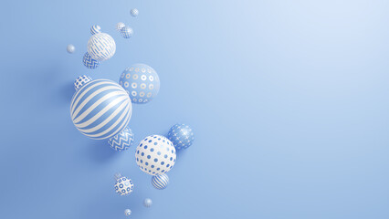 Fototapeta na wymiar Abstract 3D illustration of floating spheres.