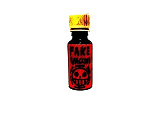 Illustration images of fake covid-19 vaccine on isolated background