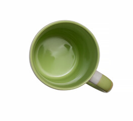 empty green coffe mug