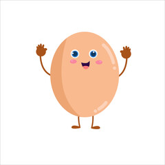 cute egg character vector template design illustration