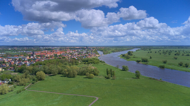 Kleinwittenberg/Piesteritz. Vogelperspektive.