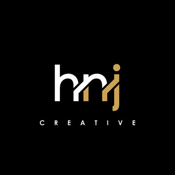 HNJ Letter Initial Logo Design Template Vector Illustration