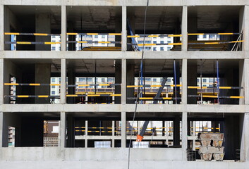 Construction of a modern multi-apartment residential building, Oktyabrskaya Embankment, Saint...