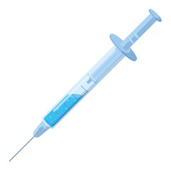 Fototapeta premium Isolated syringe with a blue liquid icon