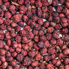 dried magnolia berries close up