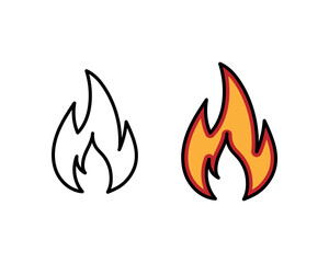 Fire Icon in trendy flat style isolated on white background, for your web site design, app, logo, UI. Vector illustration, EPS10.