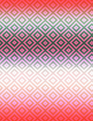 Abstract Diamond Geometric Pattern Color Graded Seamless Design Red White Tones 