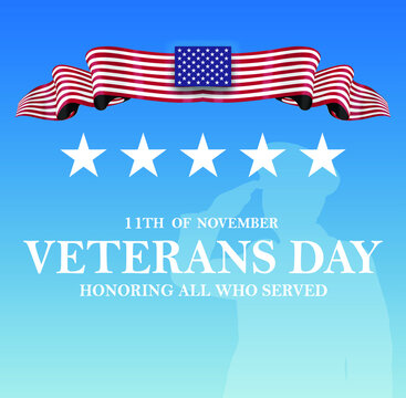 Vector image of the 11th day of veterans day november